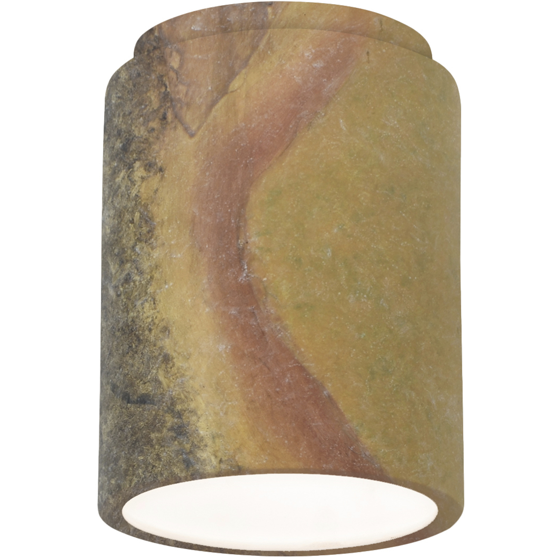 Radiance Cylinder LED 6.5 inch Harvest Yellow Slate Flush-Mount Ceiling Light