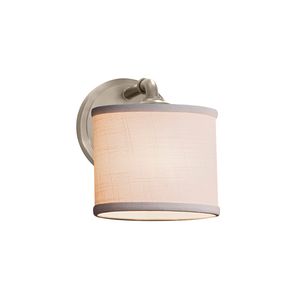 Textile LED 7 inch Brushed Nickel ADA Wall Sconce Wall Light