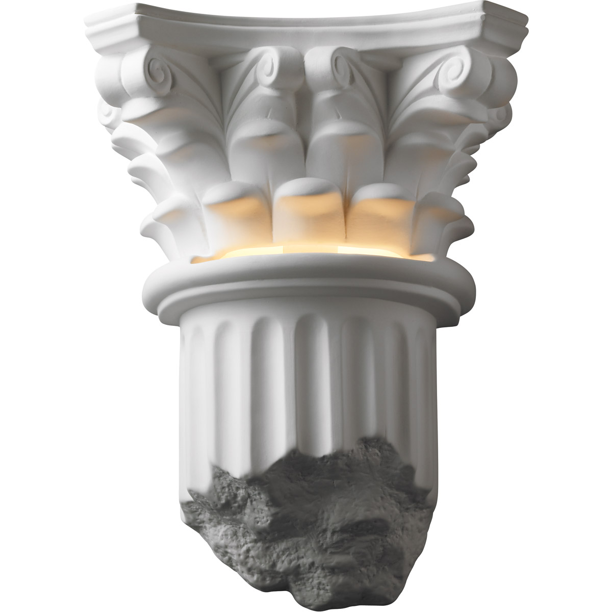 Ambiance Corinthian Column 1 Light 12 inch Bisque Wall Sconce Wall Light