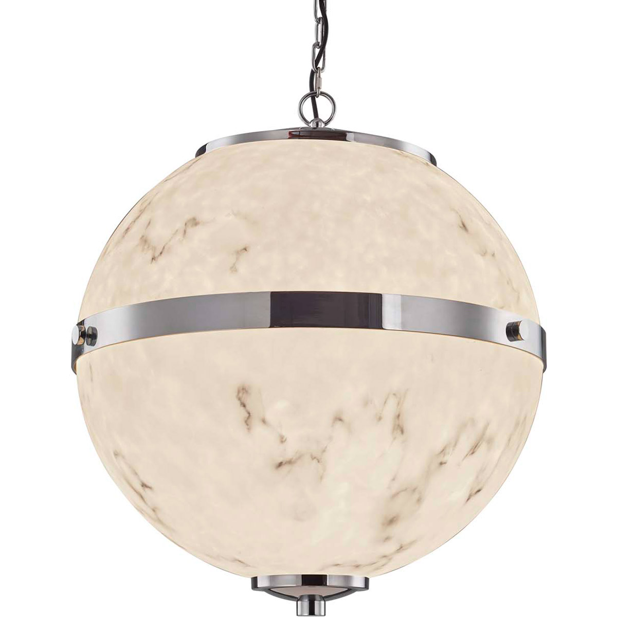 LumenAria Imperial LED 17 inch Polished Chrome Chandelier Ceiling Light in Incandescent