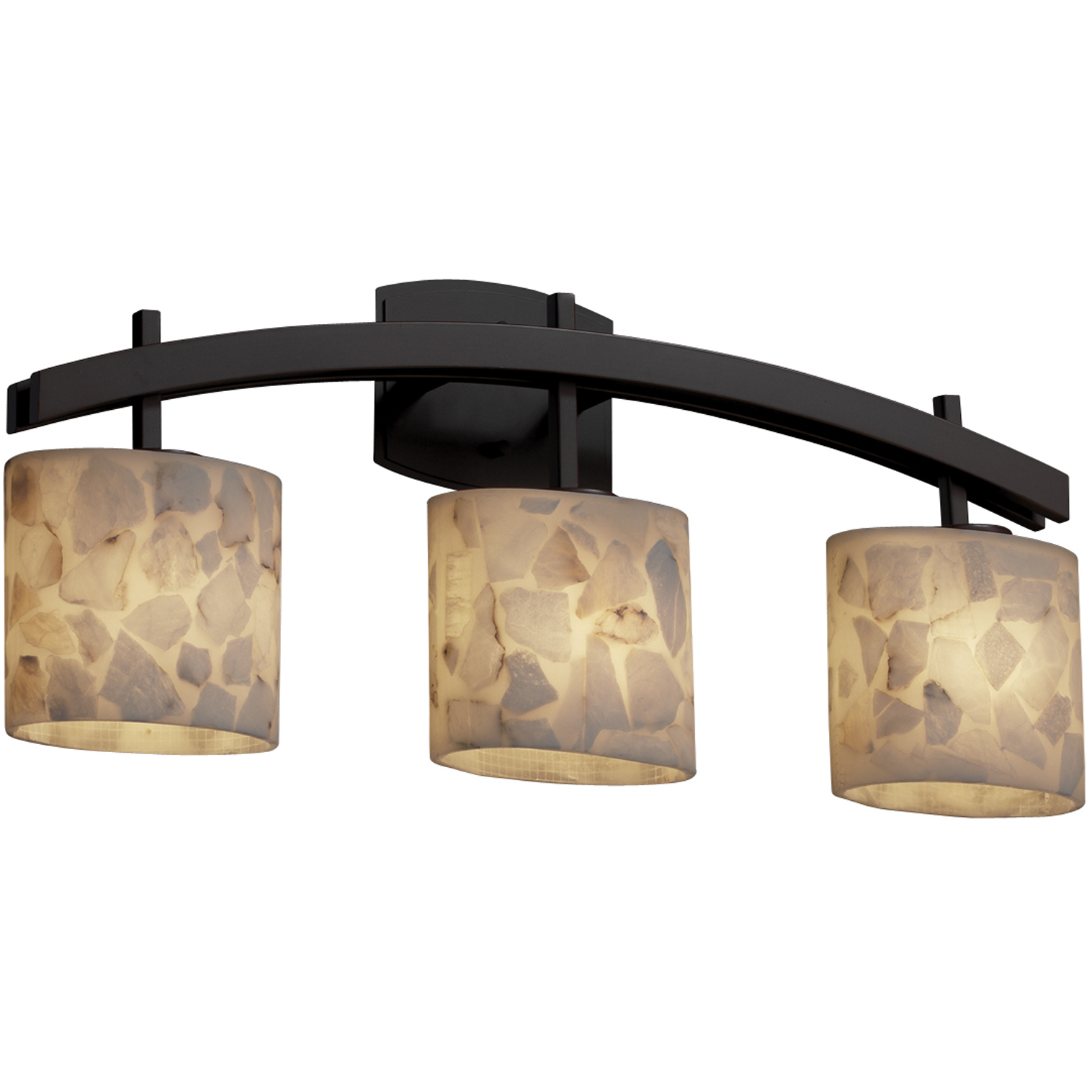 Alabaster Rocks LED 25.5 inch Brushed Nickel Bath Bar Wall Light in 2100 Lm LED, Round Flared, Archway