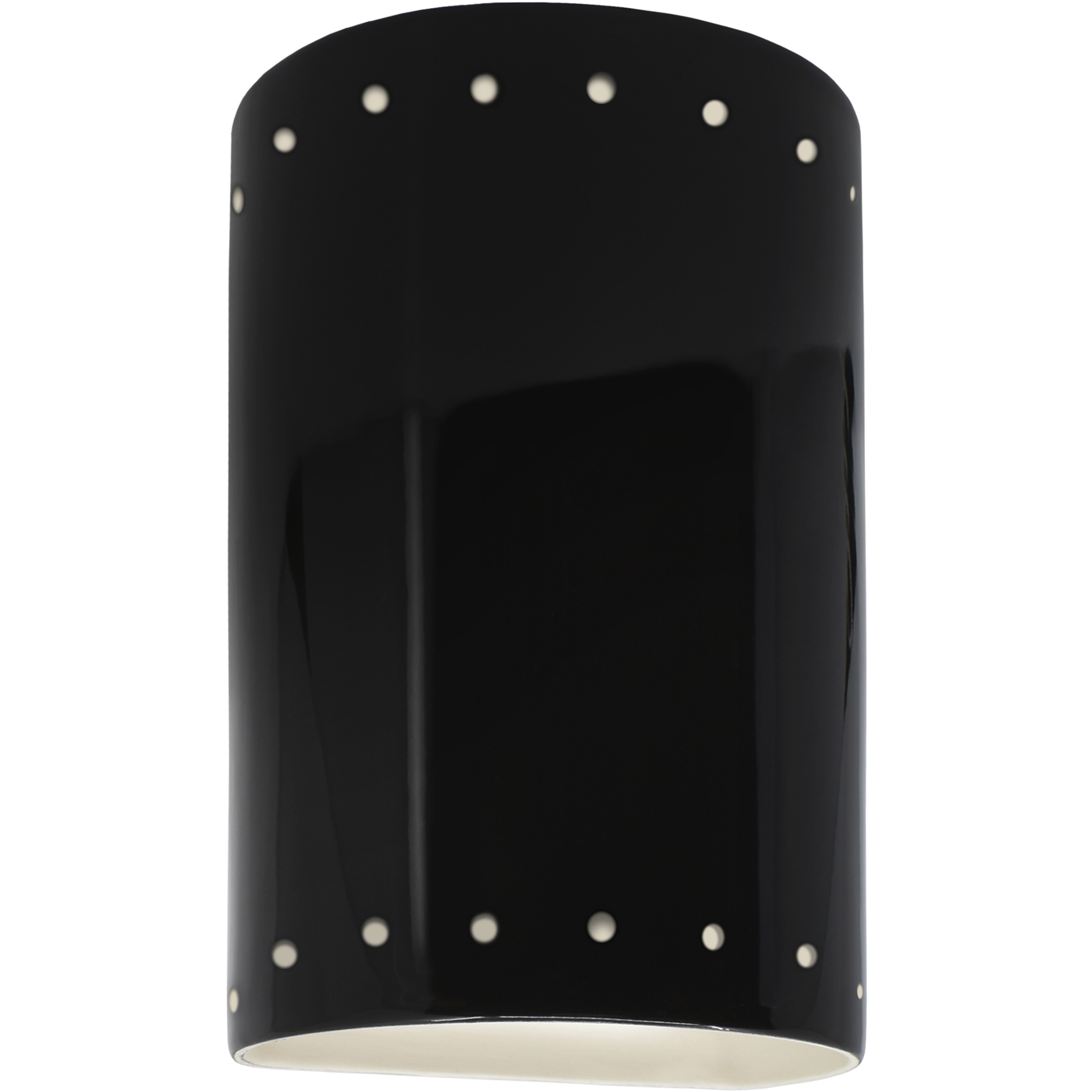 Ambiance Cylinder LED 5.75 inch Gloss Black ADA Wall Sconce Wall Light, Small