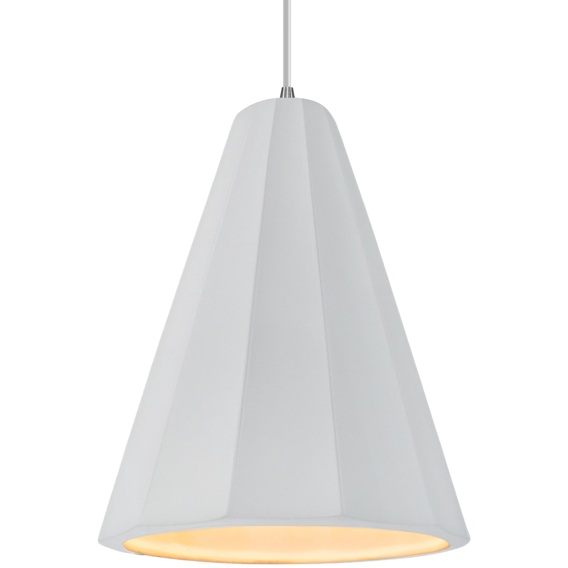 Radiance Collection - Fluted Single Drop Pendant in Dark Bronze, Replaceable Bulb, Bisque, White, Form+Finish+Function