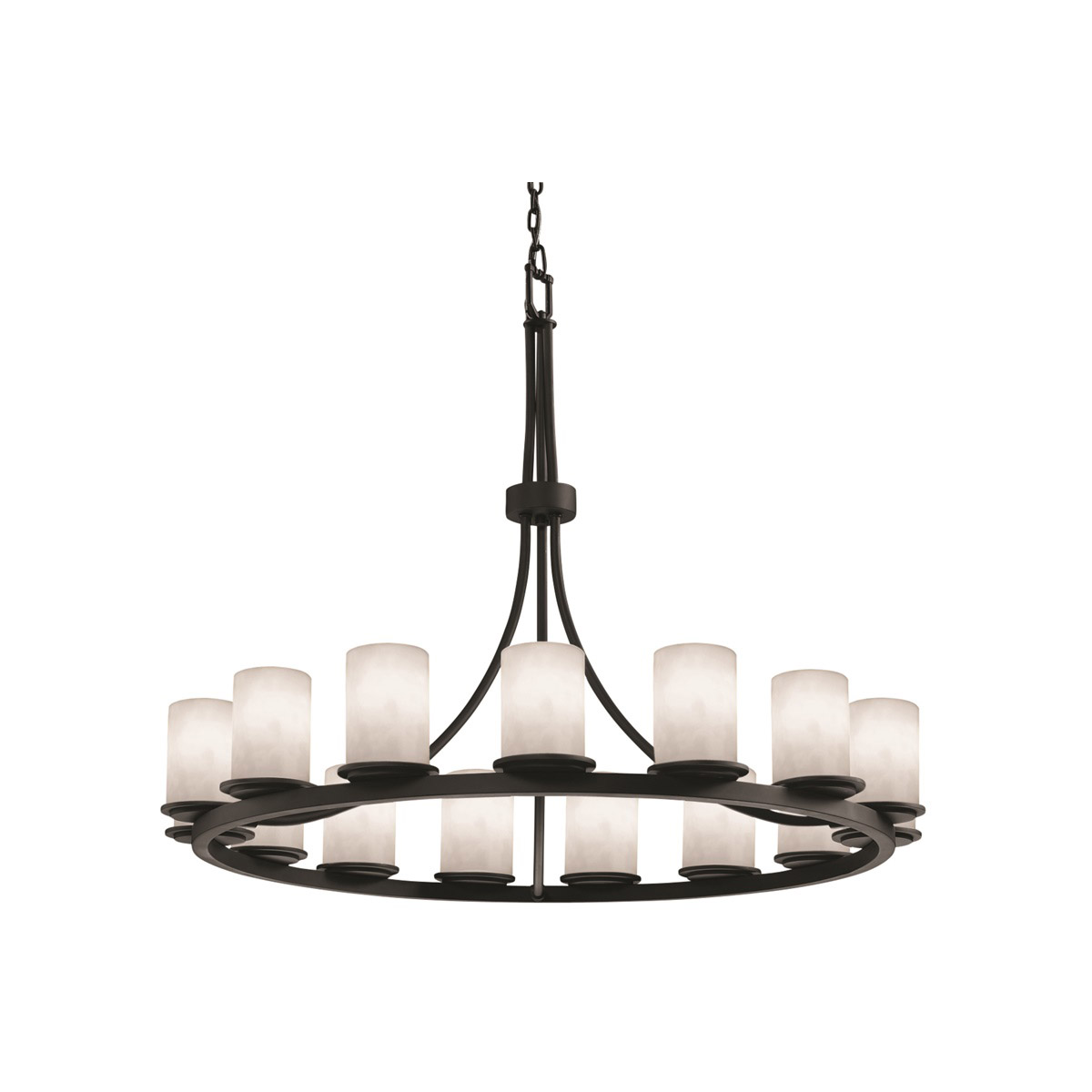 Clouds LED 60 inch Matte Black Chandelier Ceiling Light in 14700 Lm LED, Cylinder