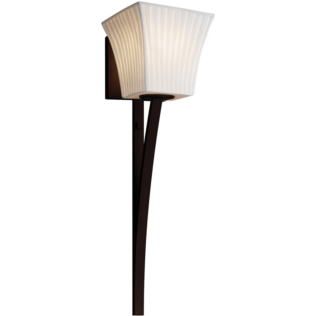 Limoges Collection 1 Light 6 inch Dark Bronze Wall Sconce Wall Light in Waterfall, Square Flared, Incandescent