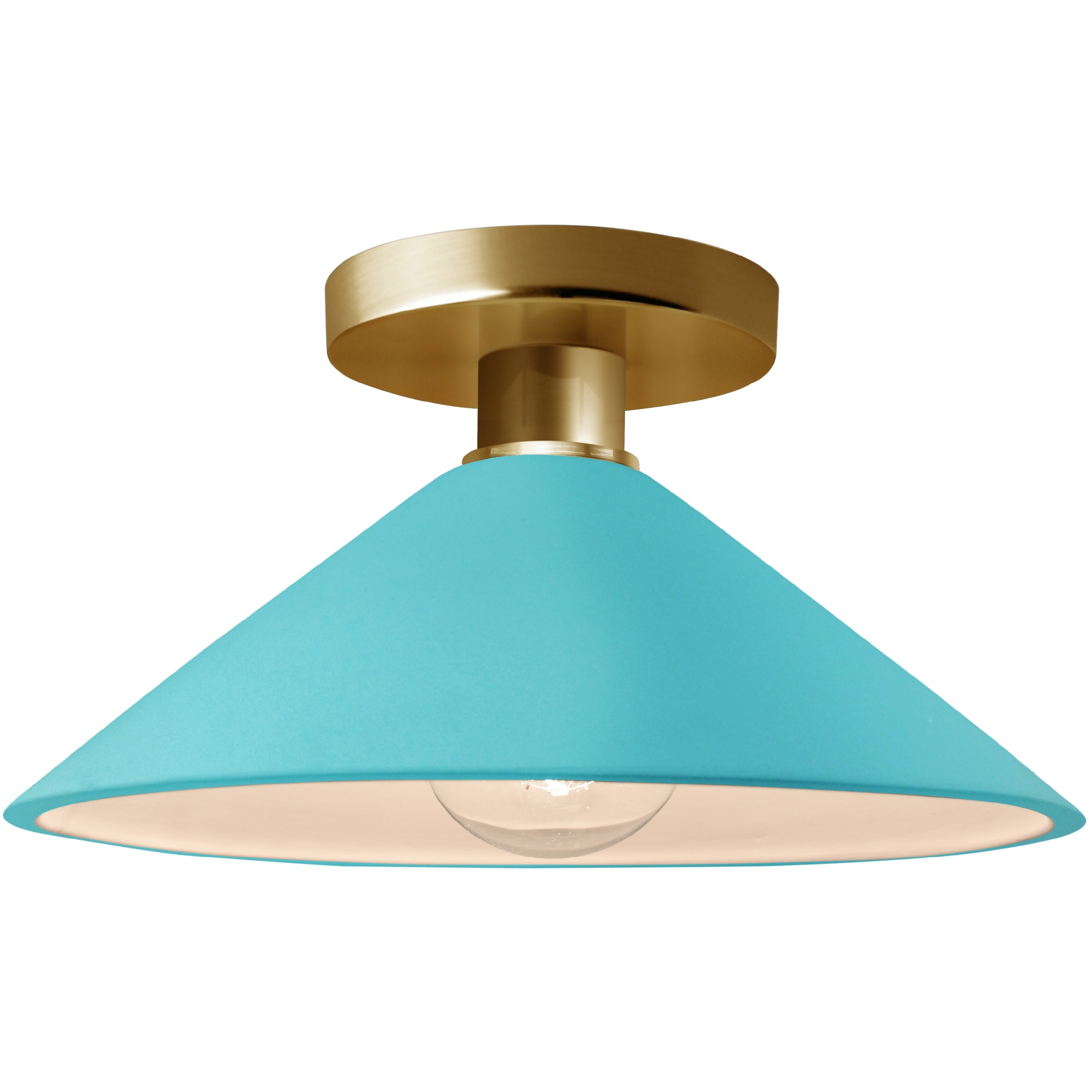 Radiance LED 11.75 inch Reflecting Pool and Polished Brass Semi Flush Ceiling Light