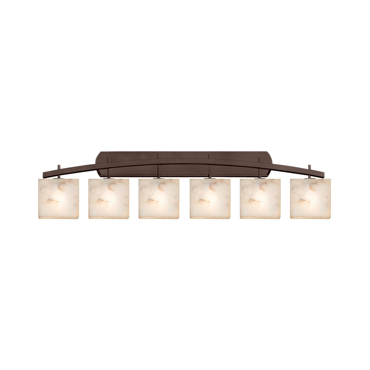 Alabaster Rocks LED 56 inch Polished Chrome Bath Vanity Light Wall Light in 4200 Lm LED, Rectangle