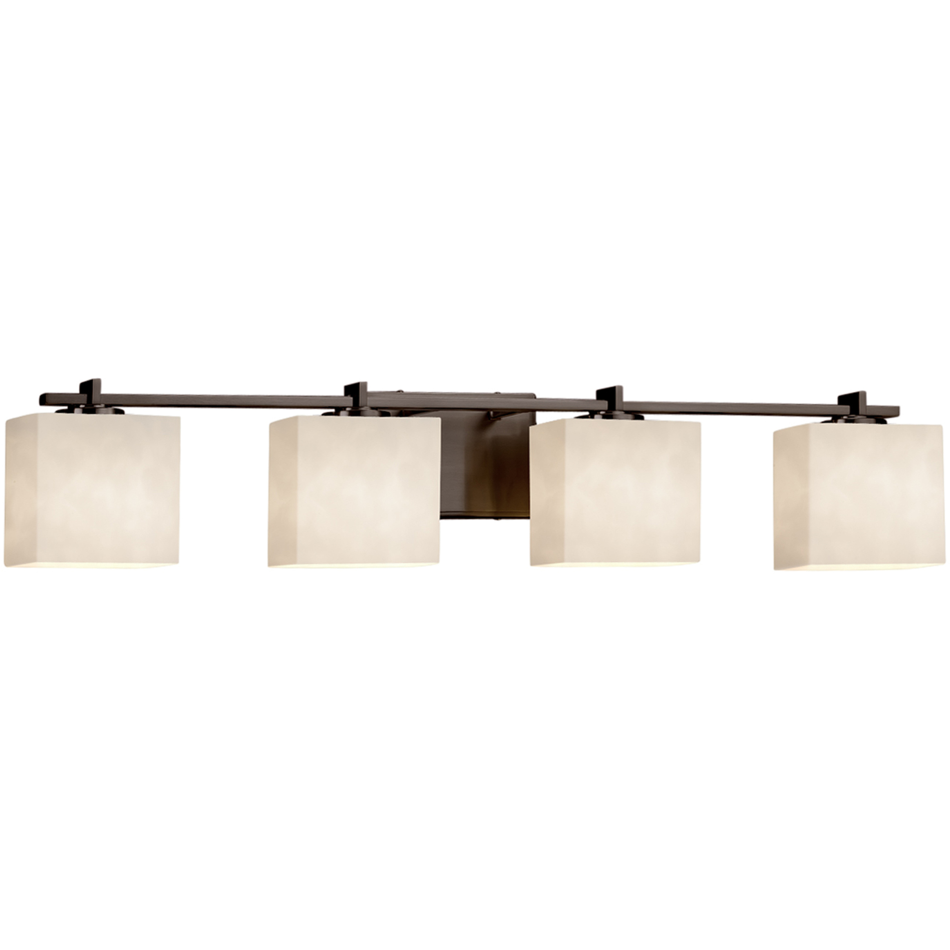 Clouds 35.75 inch Brushed Brass Bath Bar Wall Light in Rectangle, Incandescent