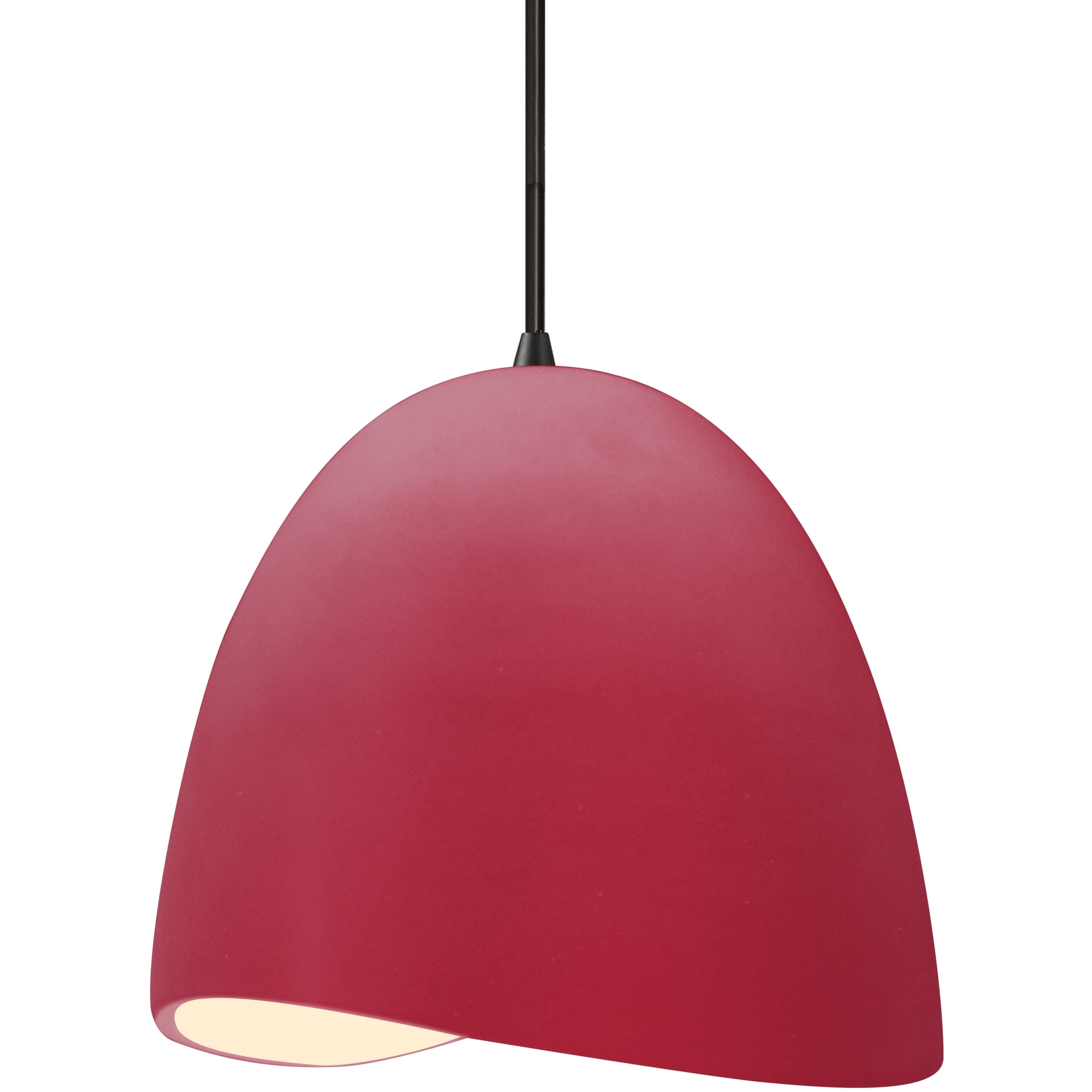 Radiance Collection - Brisa Pendant Ceiling Light in Matte Black, Black Cord, Replaceable Bulb, Cerise, 12.5W x 12.25H, Form+Finish+Function