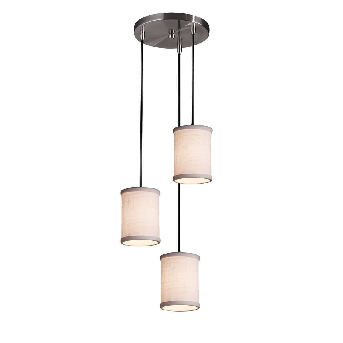 Textile LED 4 inch Matte Black Pendant Ceiling Light