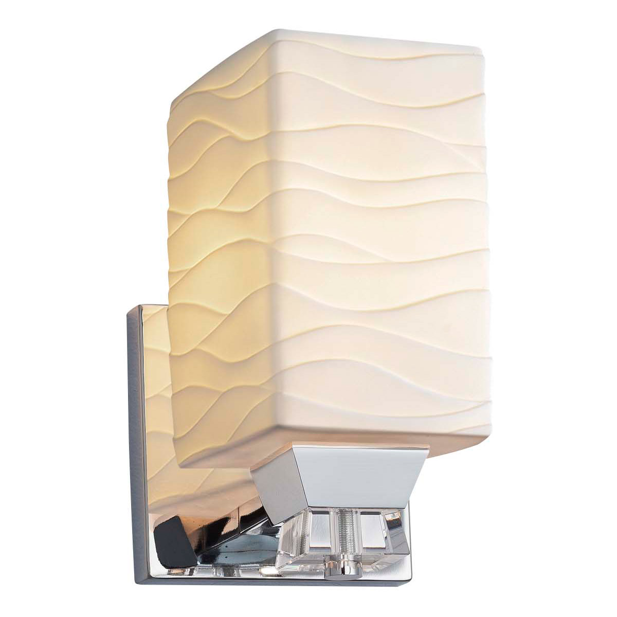 Limoges 1 Light 6 inch Polished Chrome Wall Sconce Wall Light in Pleats, Round Flared, Incandescent