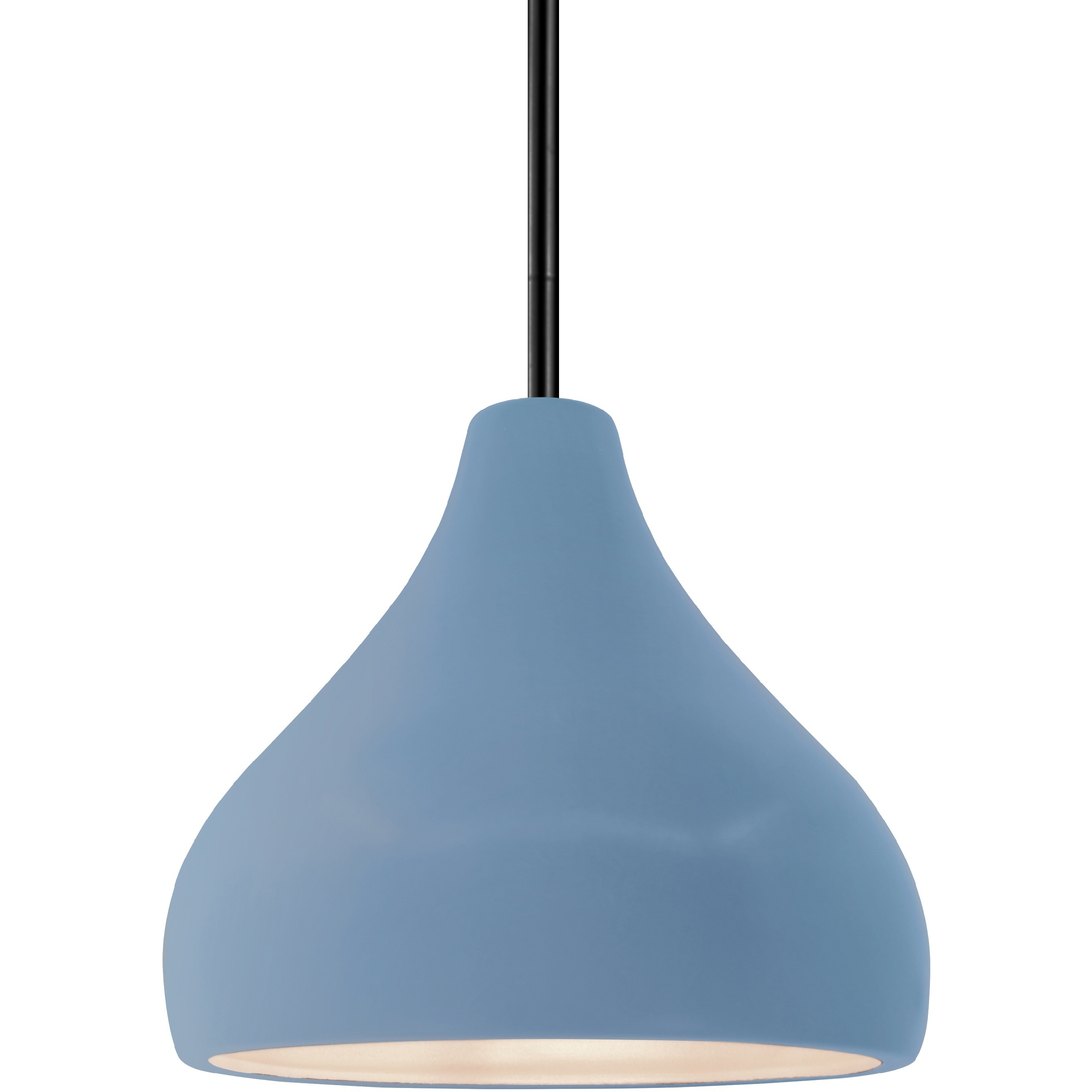 Radiance 1 Light 8 inch Sky Blue and Matte Black Pendant Ceiling Light