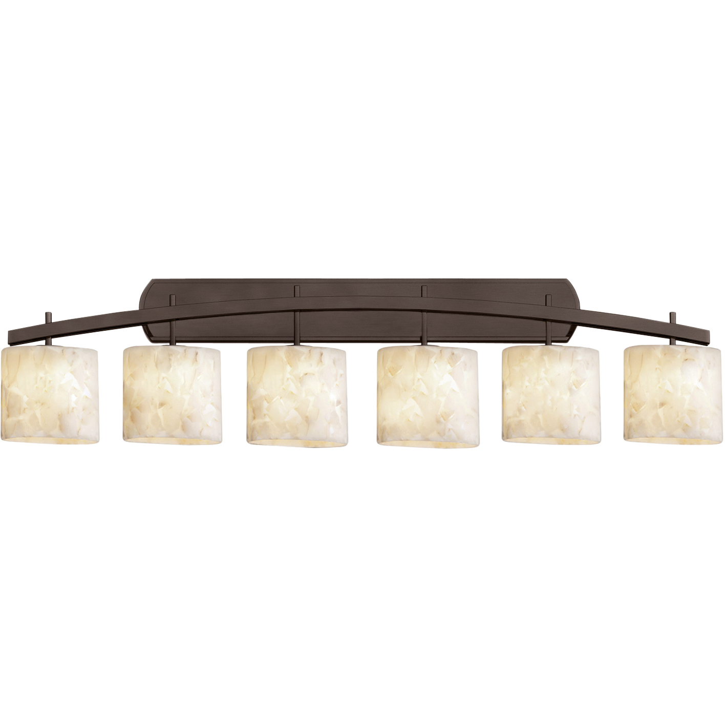Alabaster Rocks 6 Light 56.5 inch Dark Bronze Bath Vanity Light Wall Light, Archway Family, Choices