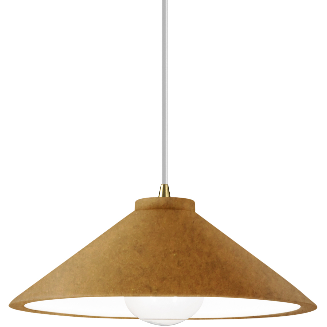 Radiance Collection - Flare 1 Light 11.75 inch Antique Gold and Antique Brass Pendant Ceiling Light in Replaceable Bulb, White, Form+Finish+Function
