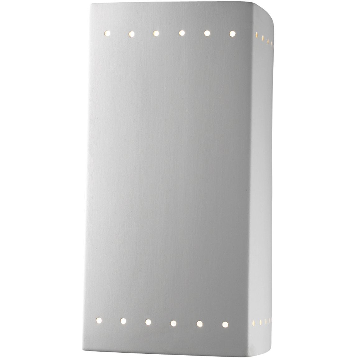 Ambiance Rectangle LED 7.25 inch Gloss White Wall Sconce Wall Light, Large