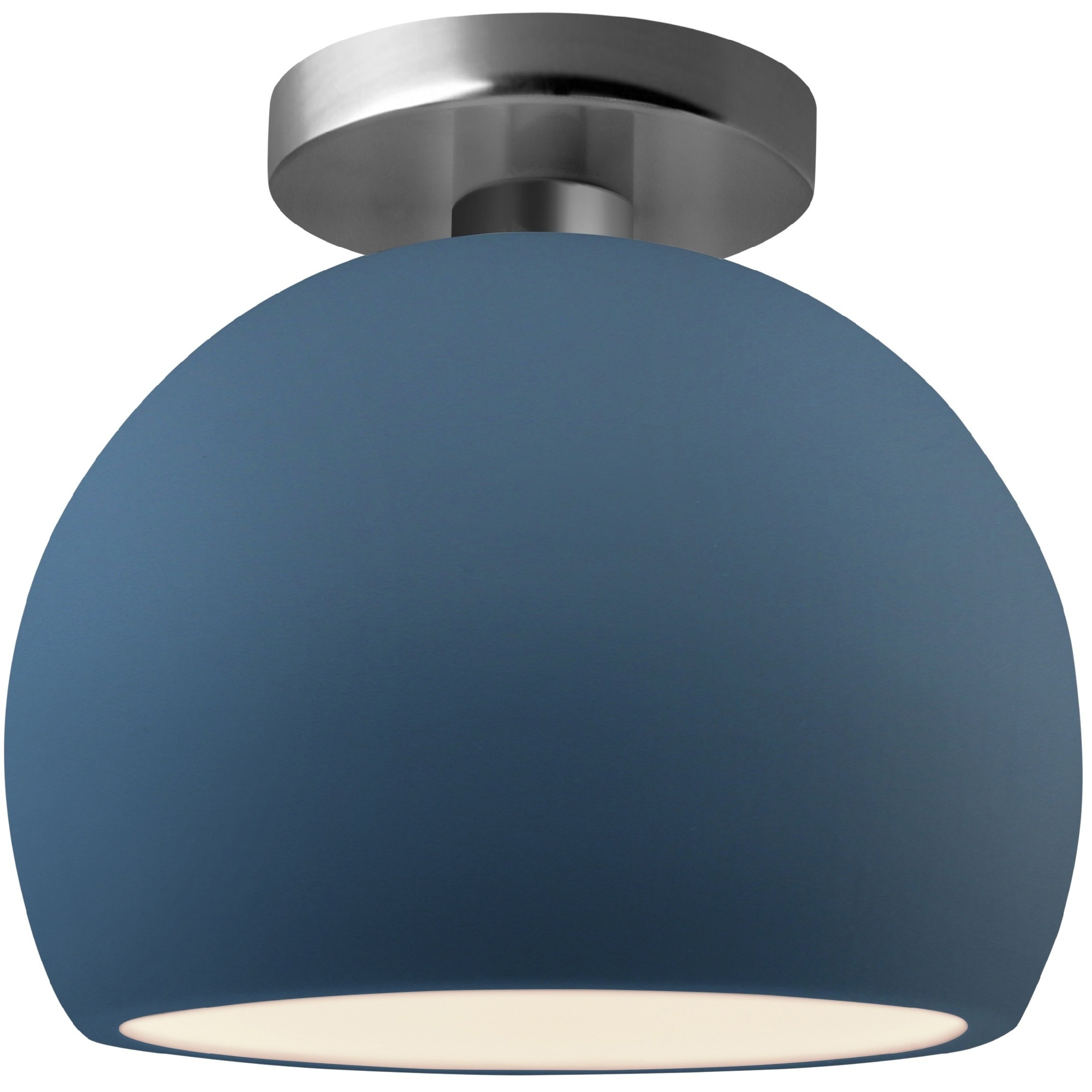 Radiance 1 Light 7 inch Midnight Sky and Matte White and Brushed Nickel Semi Flush Ceiling Light
