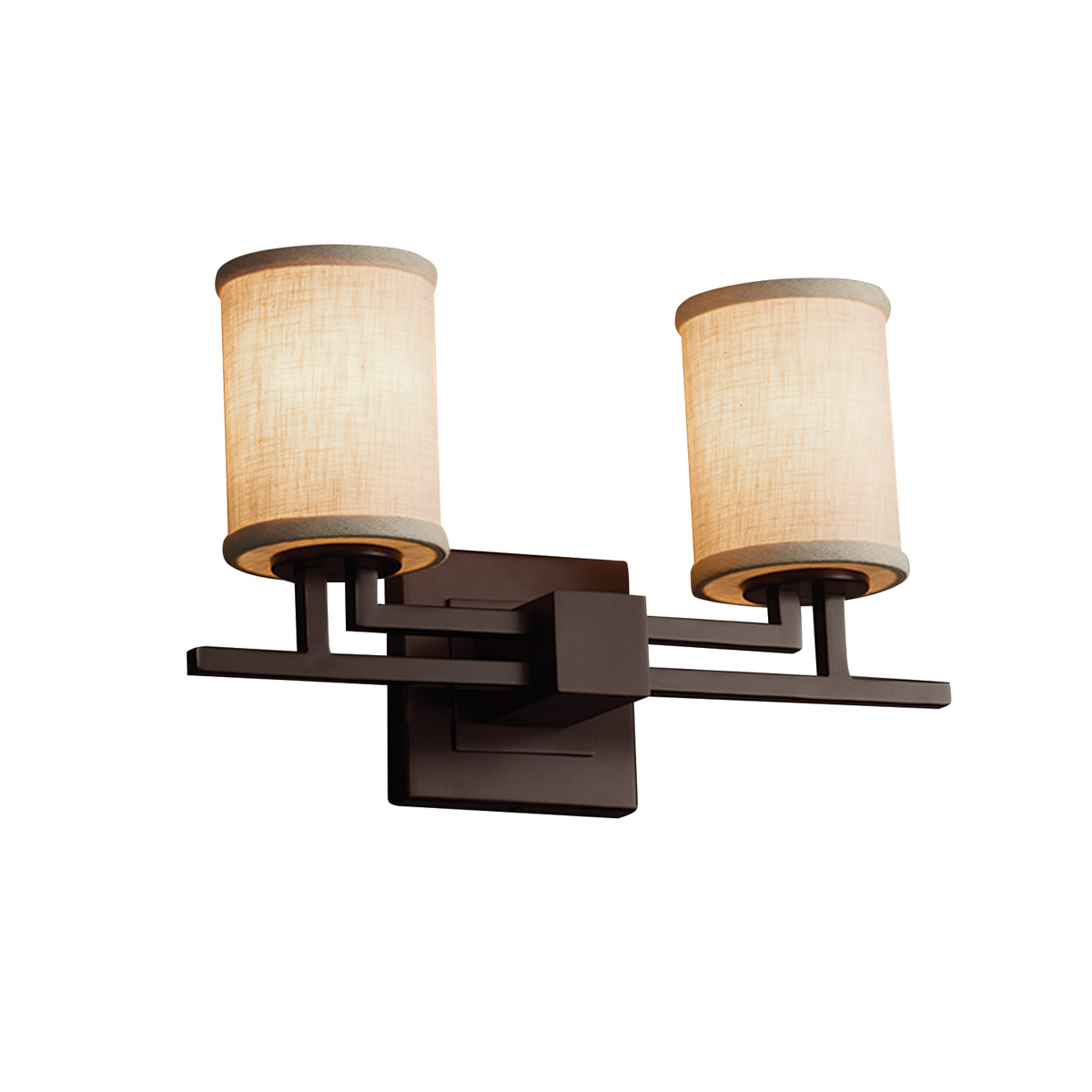 Textile LED 16 inch Dark Bronze Bath Bar Wall Light