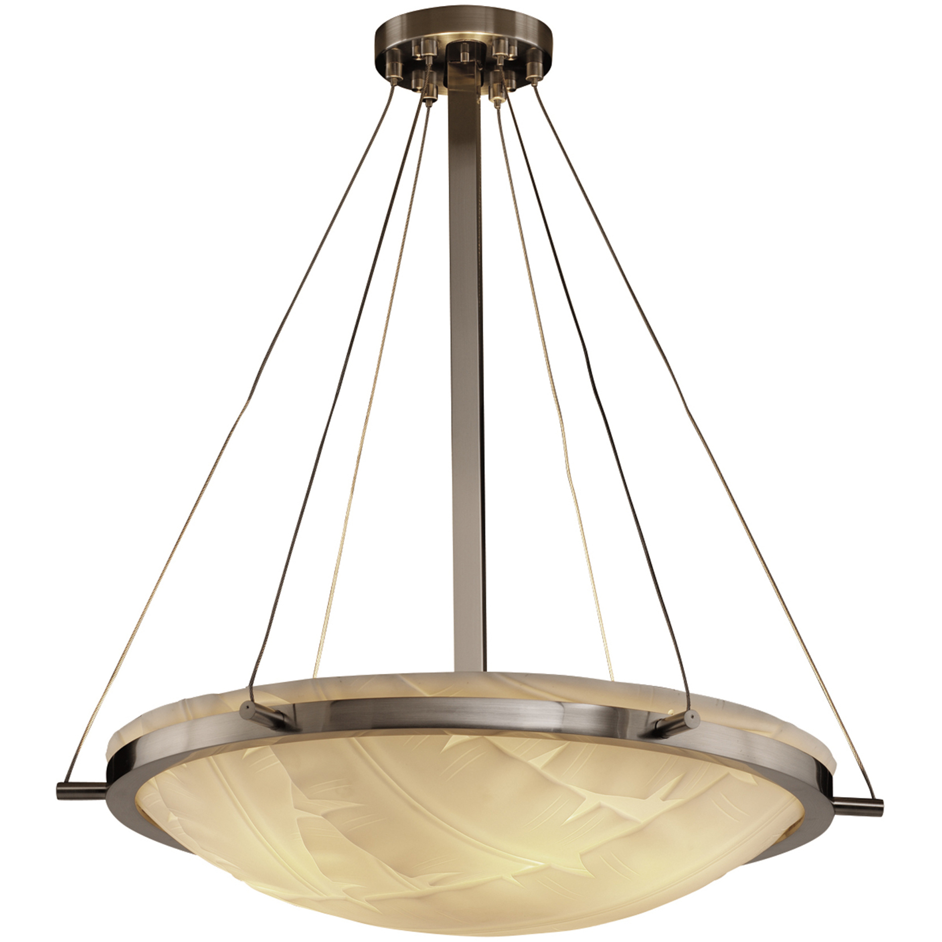 Porcelina LED 27 inch Dark Bronze Pendant Ceiling Light in 5000 Lm LED, Waves