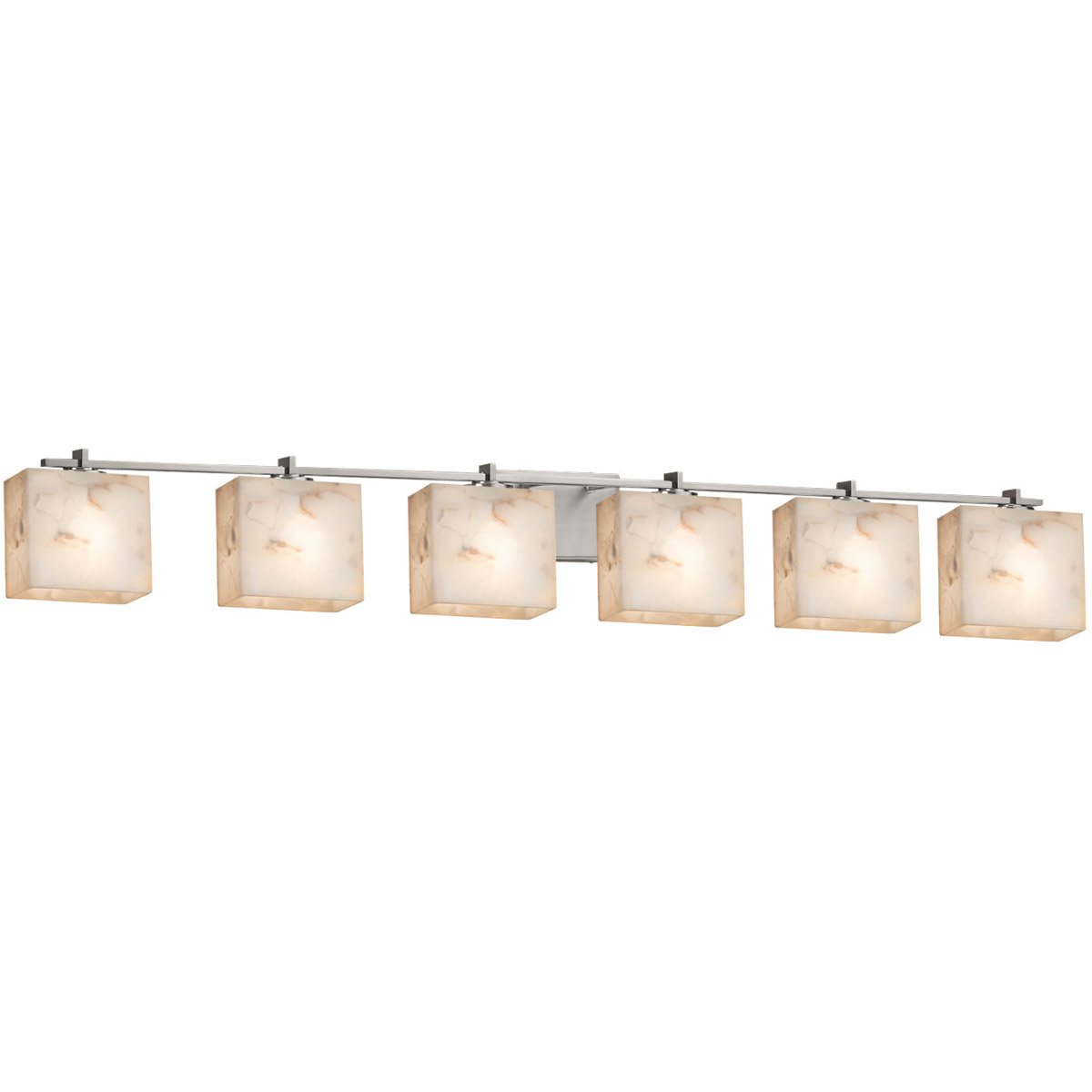 Alabaster Rocks LED 56 inch Brushed Nickel Bath Bar Wall Light