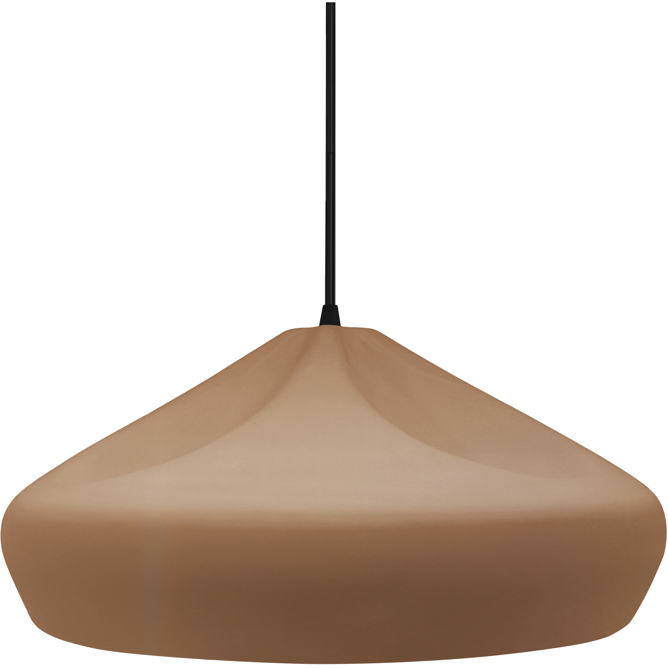 Radiance Collection - Crease Pendant Ceiling Light in Matte Black, Dedicated LED, Black Cord, Adobe, 15.25W x 6.5H, Form+Finish+Function