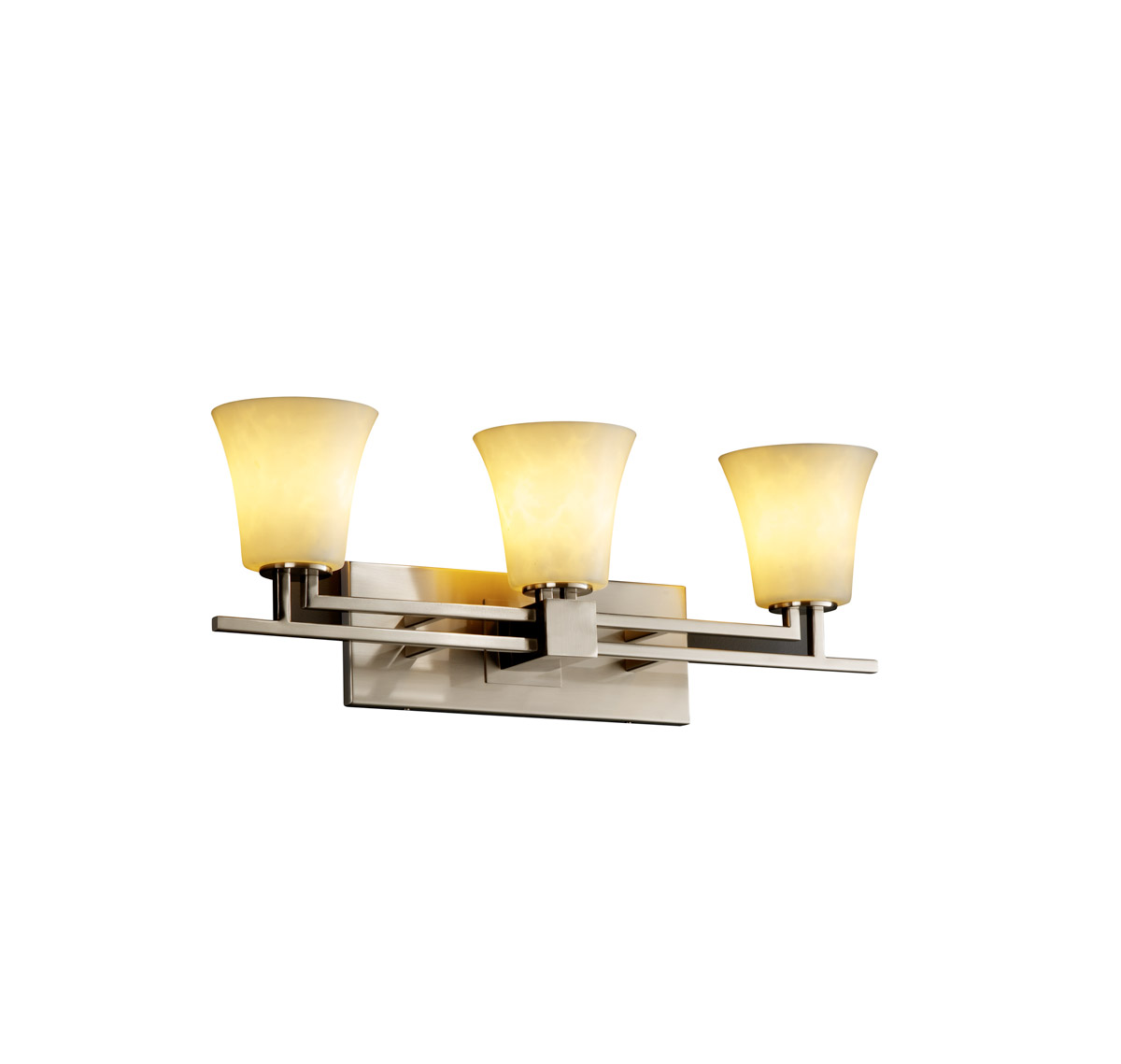 Clouds 3 Light 26 inch Matte Black Bath Bar Wall Light in Cylinder with Flat Rim, Incandescent