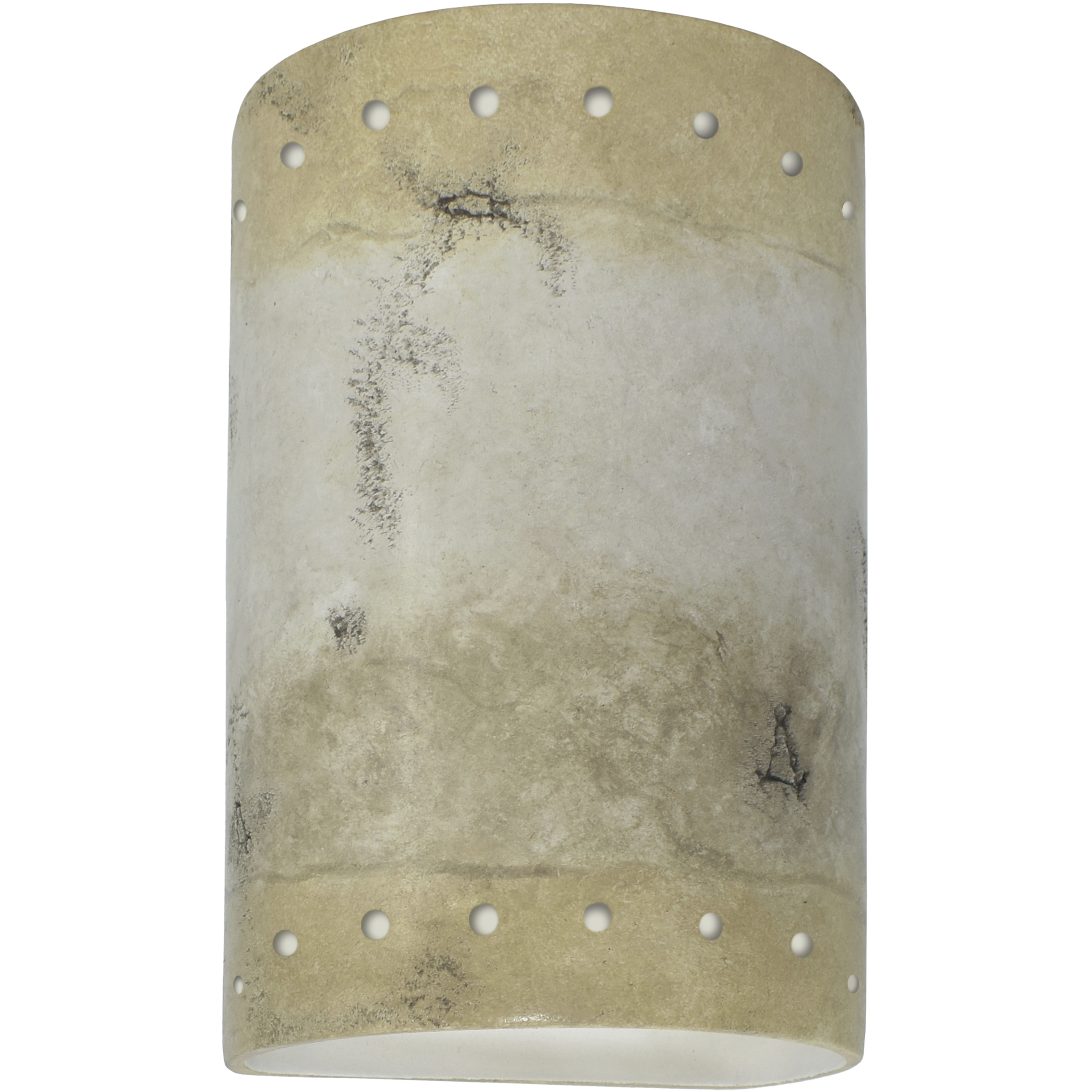 Ambiance Cylinder LED 5.75 inch Greco Travertine ADA Wall Sconce Wall Light, Small
