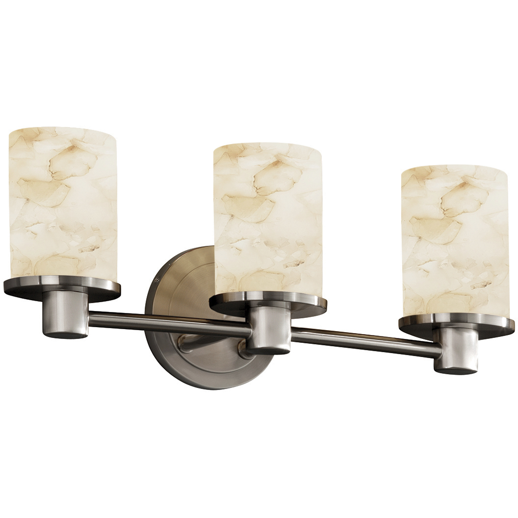 Alabaster Rocks Bath Bar Wall Light in Polished Chrome, Incandescent