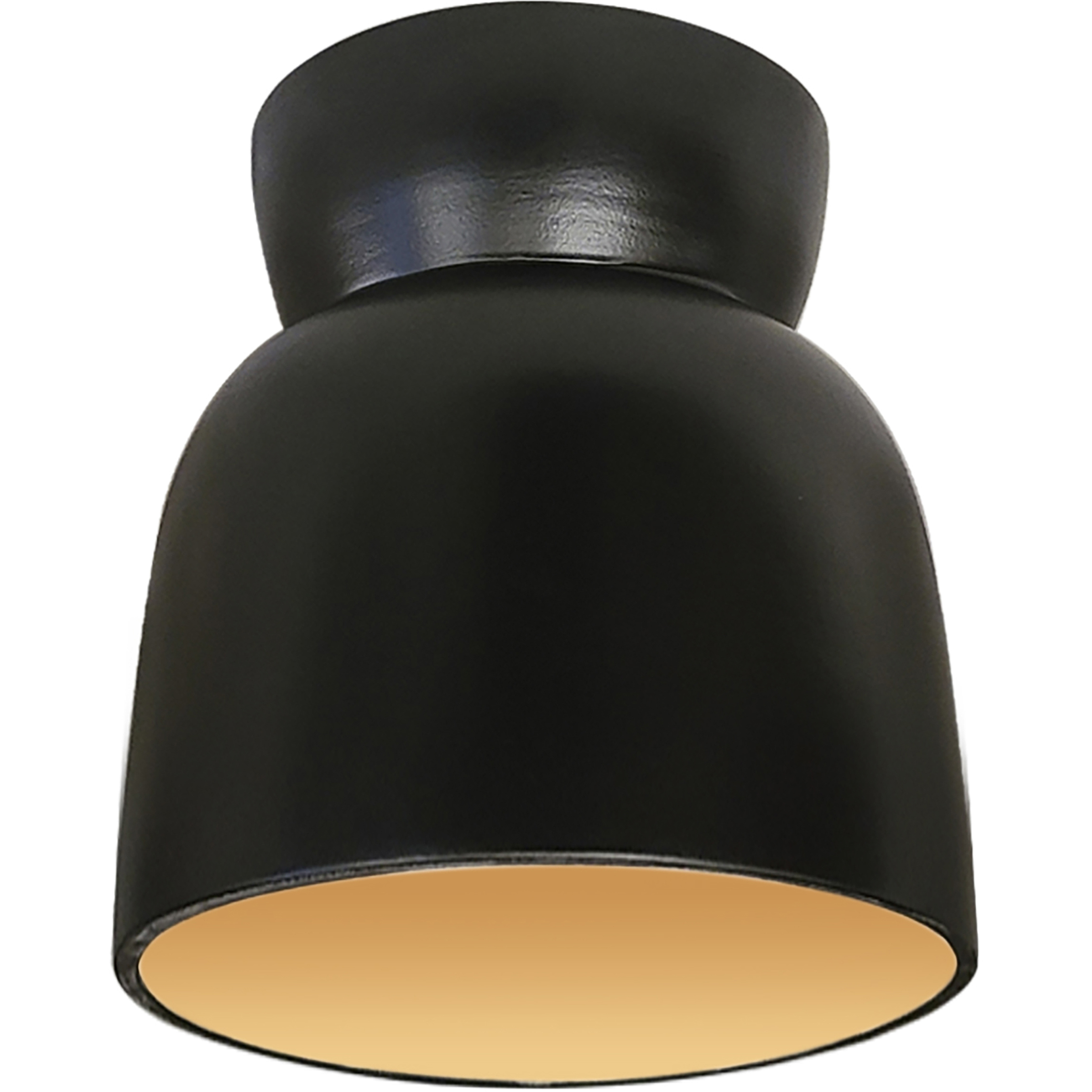 Radiance Collection - Hourglass 1 Light 7.5 inch Carbon Matte Black and Champagne Gold Flush-Mount Ceiling Light in Replaceable Bulb, Carbon Matte Black/Champagne Gold, Form+Finish+Function