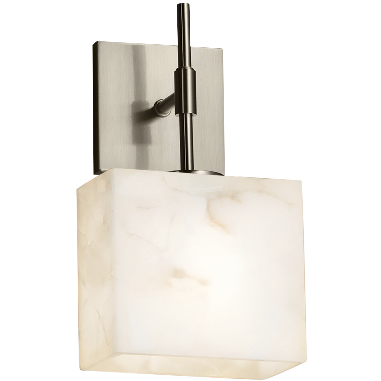 Alabaster Rocks 1 Light 6.5 inch Brushed Nickel ADA Wall Sconce Wall Light in LED, Oval