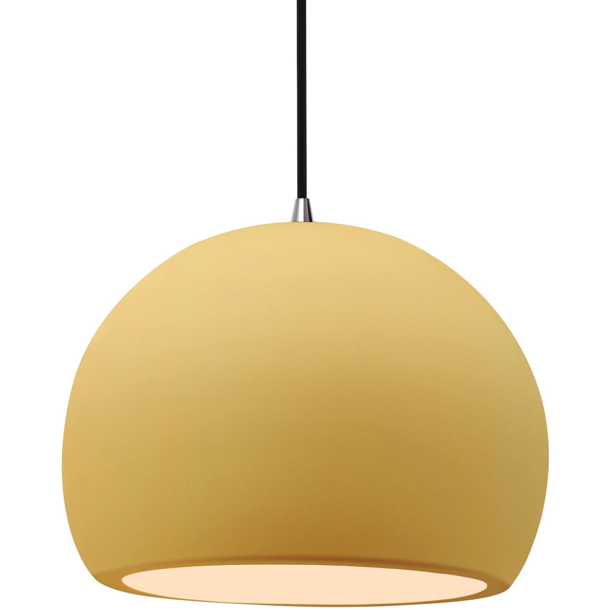 Radiance LED 12.25 inch Muted Yellow and Brushed Nickel Pendant Ceiling Light