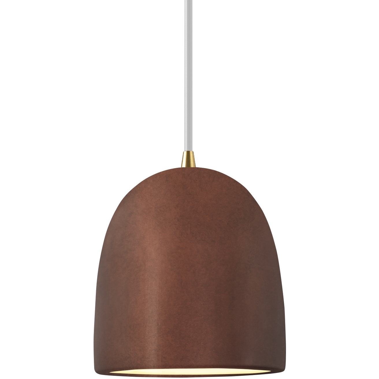 Radiance Collection 1 Light 9 inch Antique Brass and Antique Copper and White Pendant Ceiling Light