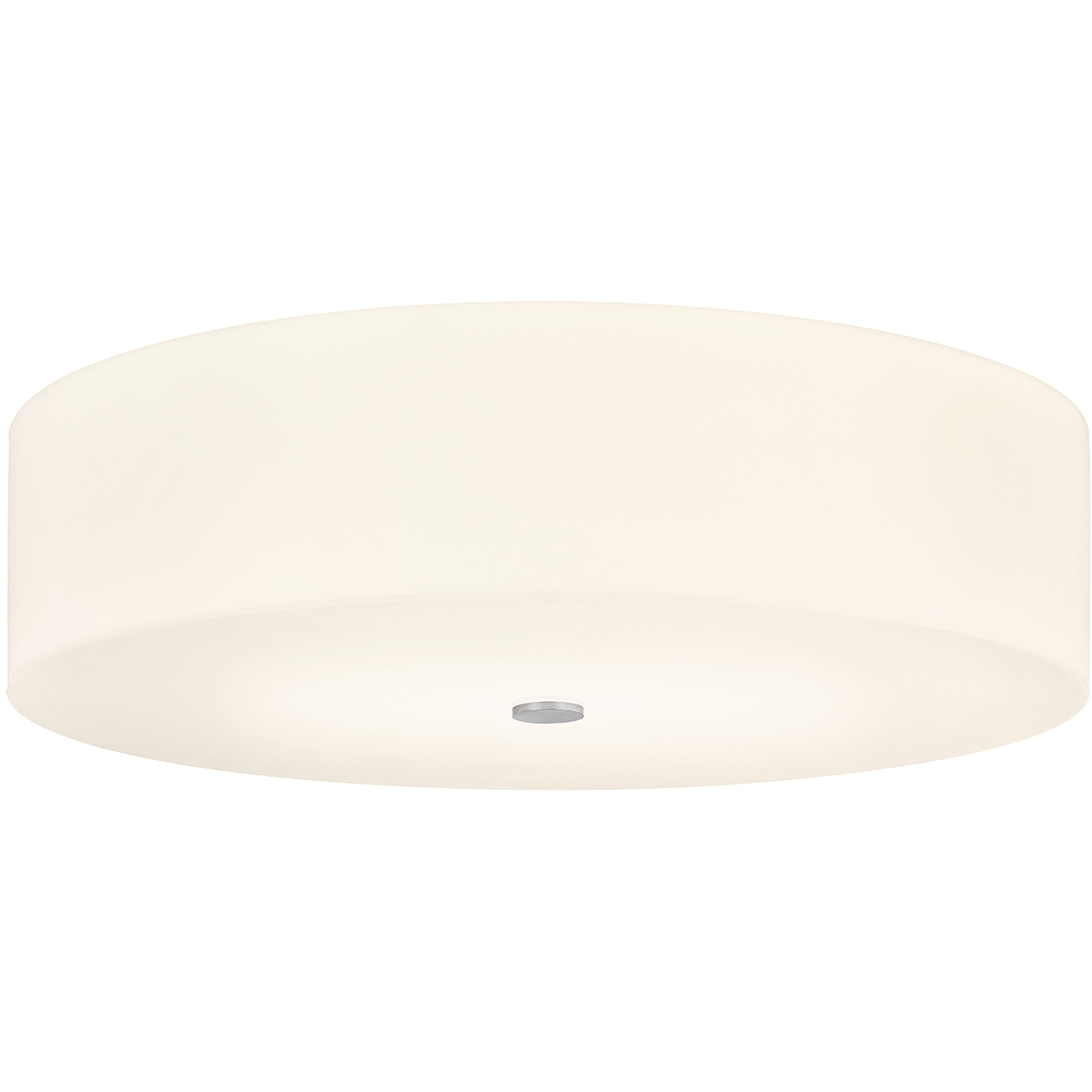 Acryluxe Collection - Classic Family 4 Light 18 inch Brushed Brass and Opal Flush-Mount Ceiling Light in 18" D x 18" W x 6.75" H, EVOLV