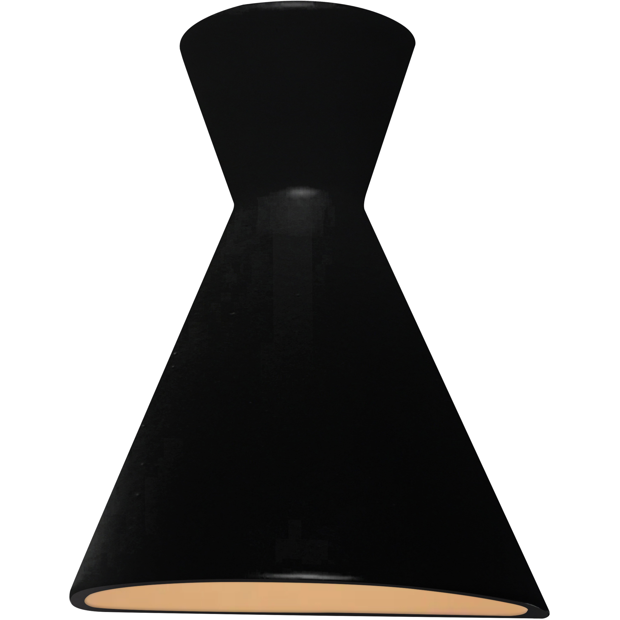 Ambiance Collection - Retro LED 13 inch Carbon Matte Black with Champagne Gold internal finish Outdoor Wall Sconce in Carbon Matte Black/Champagne Gold, Form+Finish+Function