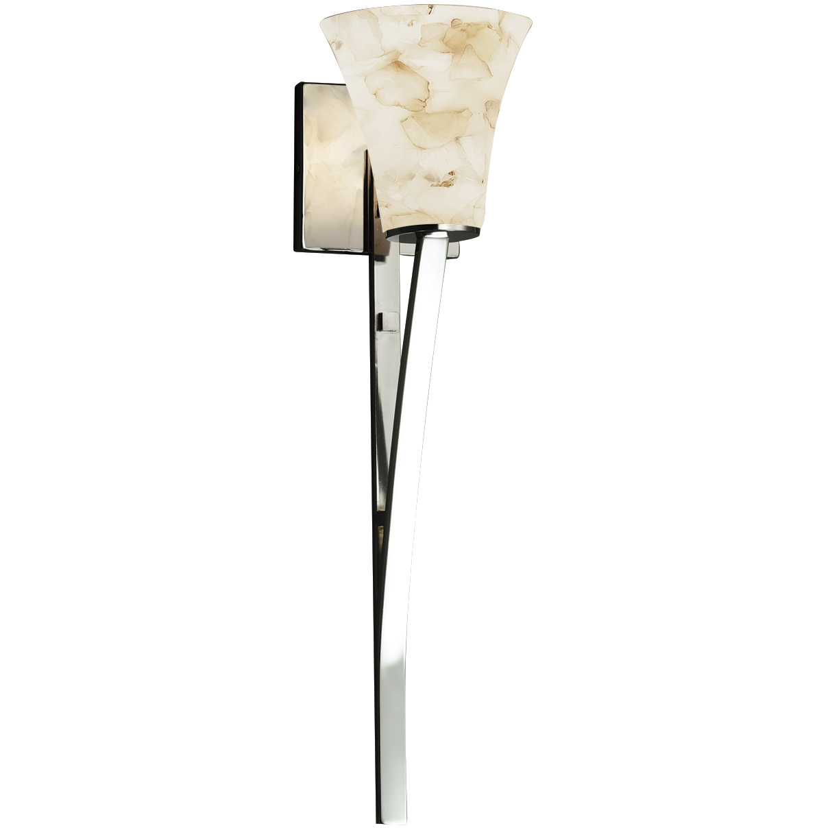 Alabaster Rocks 1 Light 4.5 inch Matte Black Wall Sconce Wall Light in Square with Flat Rim, Incandescent