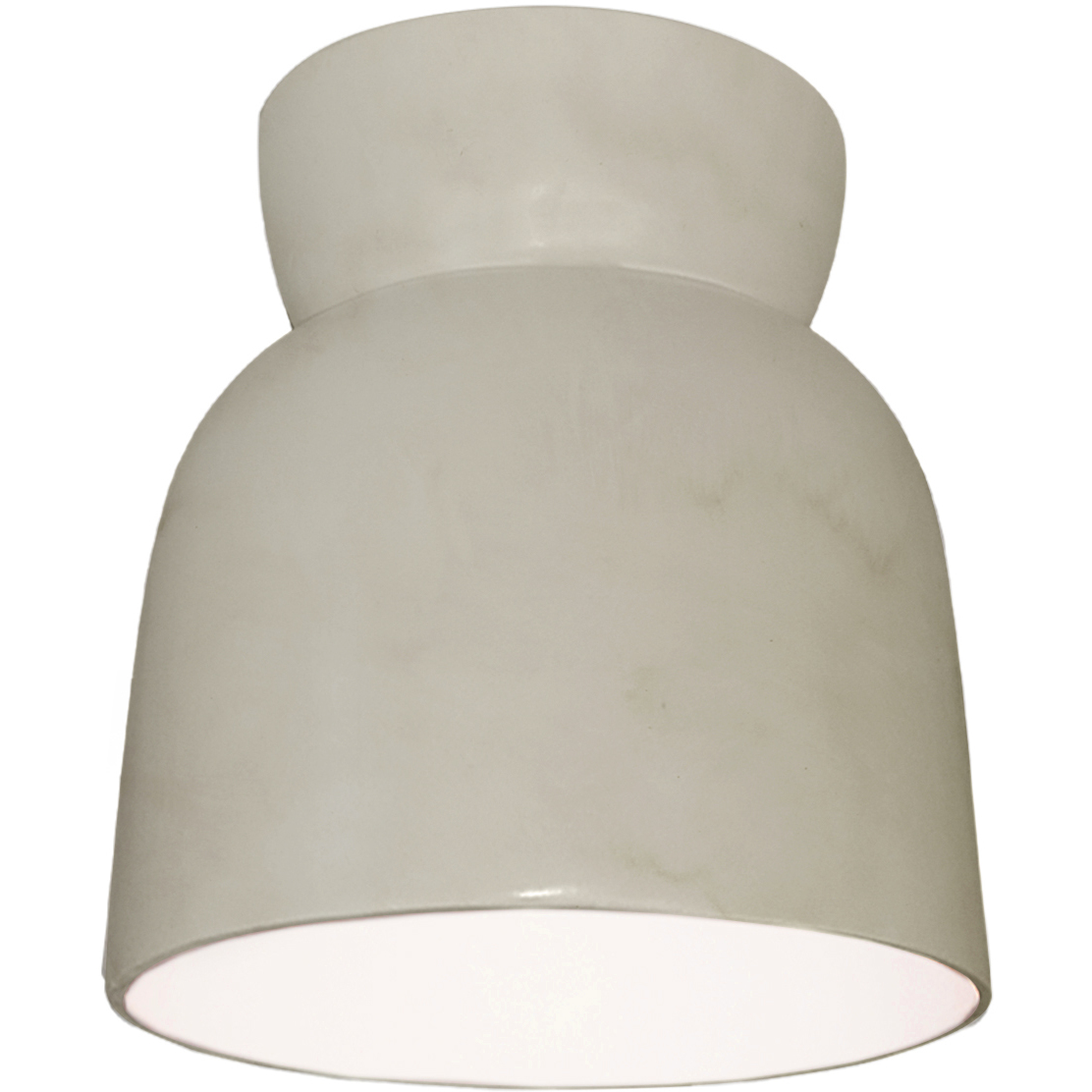 Radiance Collection - Hourglass 1 Light 7.5 inch Antique Patina Flush-Mount Ceiling Light in Replaceable Bulb, Form+Finish+Function