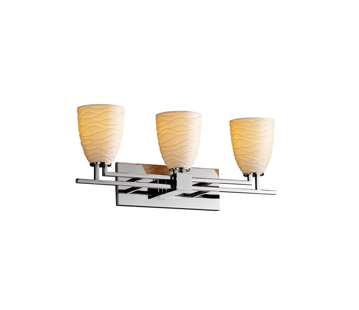 Limoges 3 Light 26 inch Matte Black Bath Bar Wall Light in Banana Leaf, Cylinder with Flat Rim, Incandescent