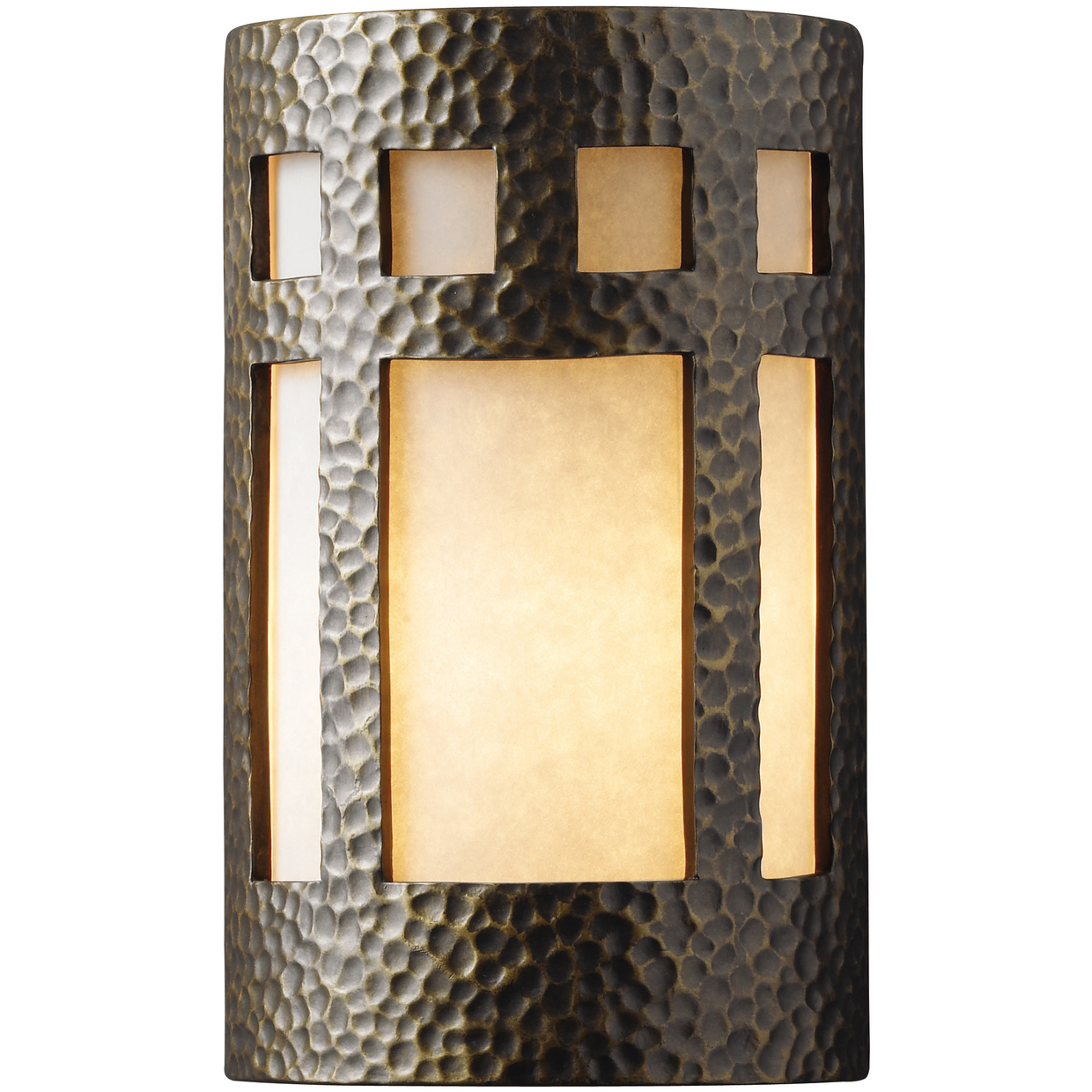 Ambiance Cylinder LED 7.75 inch Rust Patina ADA Wall Sconce Wall Light, Large
