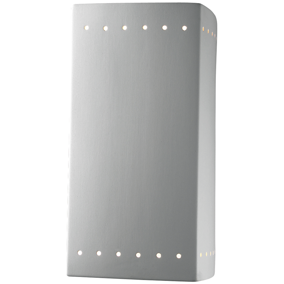 Ambiance Rectangle LED 13.5 inch Hammered Copper Outdoor Wall Sconce, Large