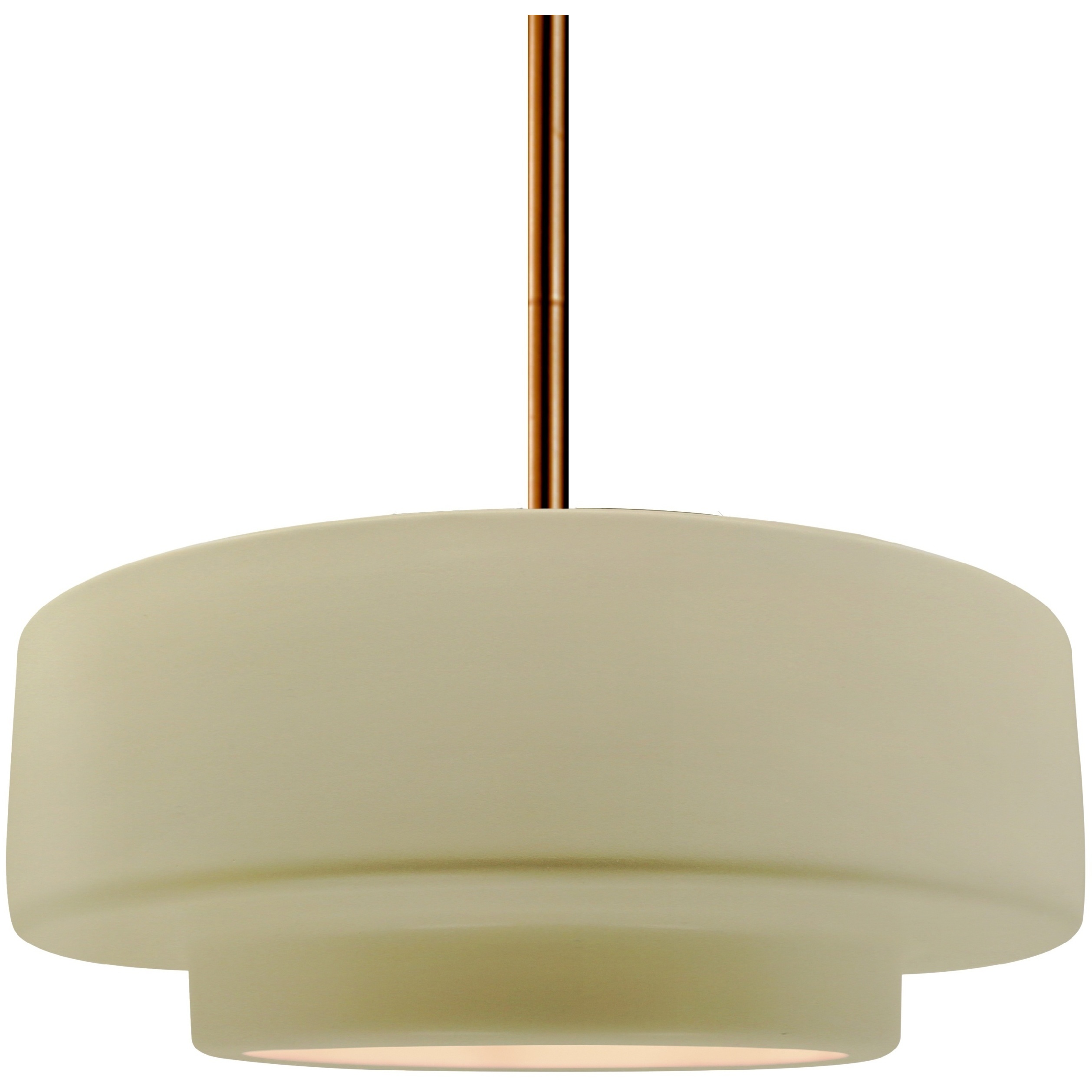 Radiance Collection - Tier Pendant Ceiling Light in Brushed Brass, Dedicated LED, Black Cord, Vanilla Gloss, 14.5W x 5.25H, Form+Finish+Function