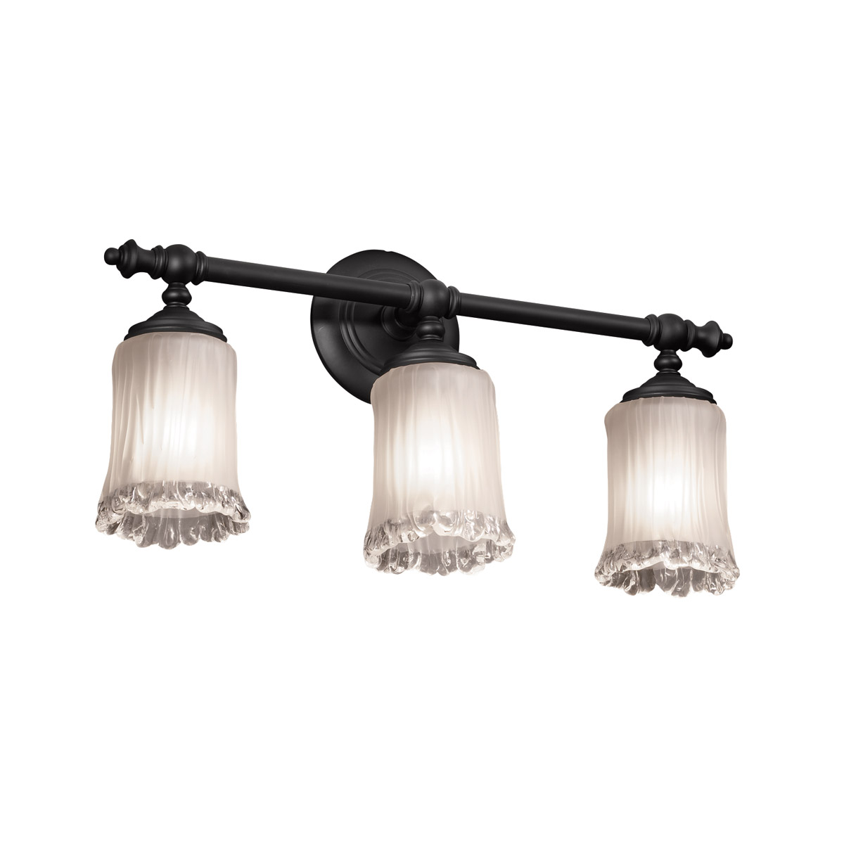 Veneto Luce LED 22.75 inch Brushed Nickel Bath Bar Wall Light in 2100 Lm LED, Lace (Veneto Luce), Round Flared