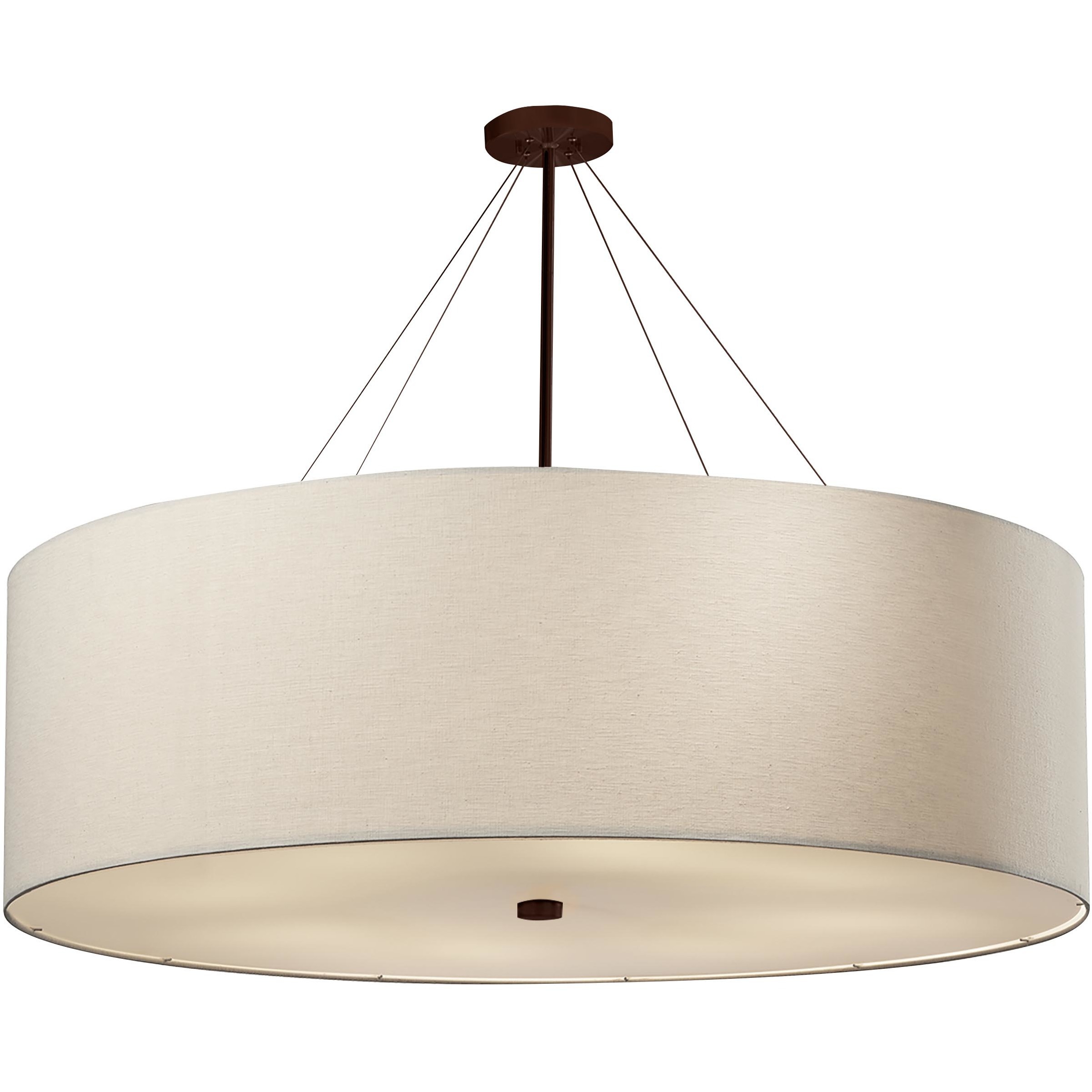 Textile Collection - Classic Family 60 inch Dark Bronze Pendant Ceiling Light