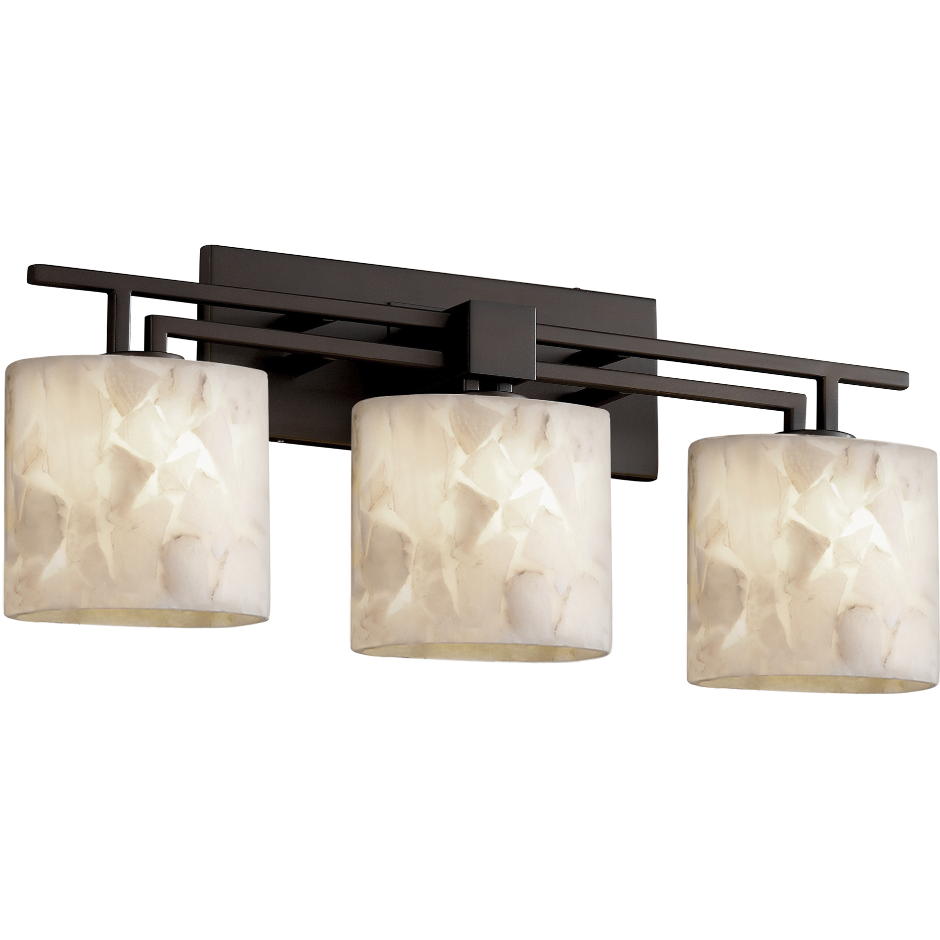 Alabaster Rocks LED 26 inch Brushed Nickel Bath Bar Wall Light in 2100 Lm LED, Cylinder with Flat Rim, Aero
