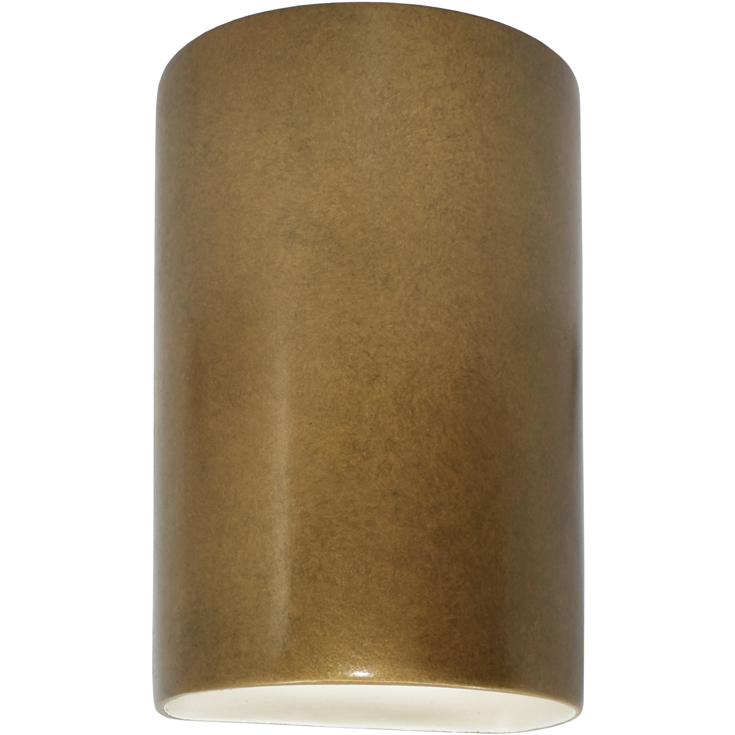 Ambiance Cylinder LED 9.5 inch Antique Gold Outdoor Wall Sconce, Small