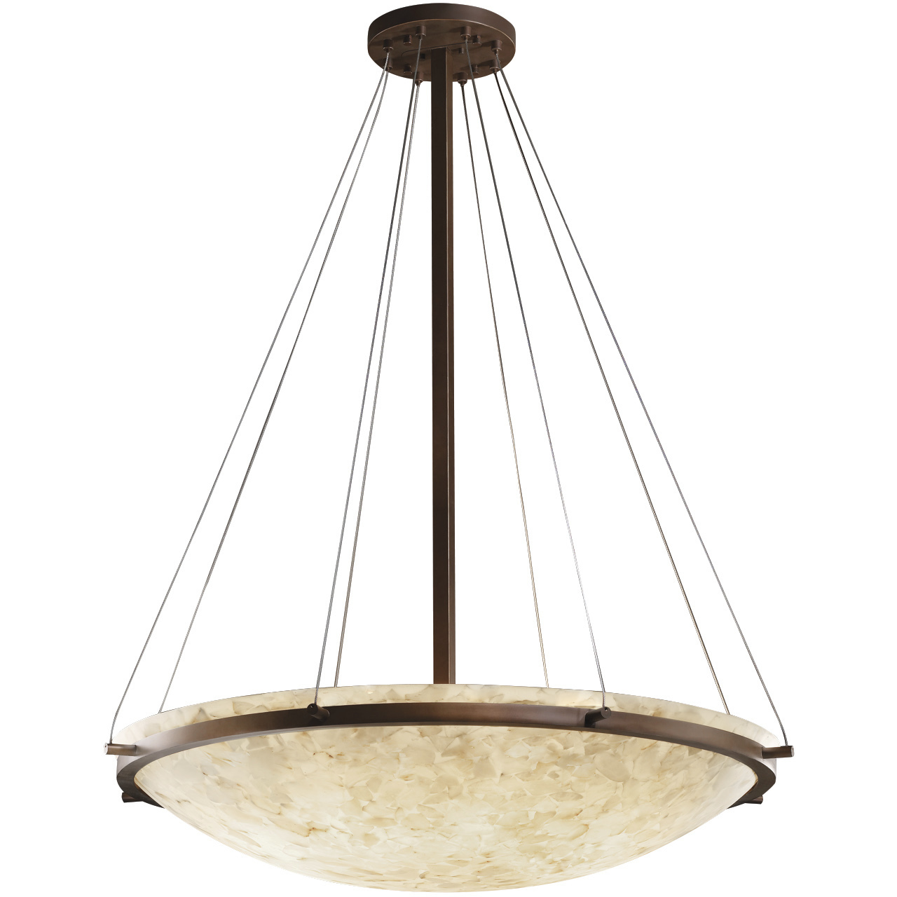Alabaster Rocks LED 51 inch Matte Black Pendant Ceiling Light in 6000 Lm LED