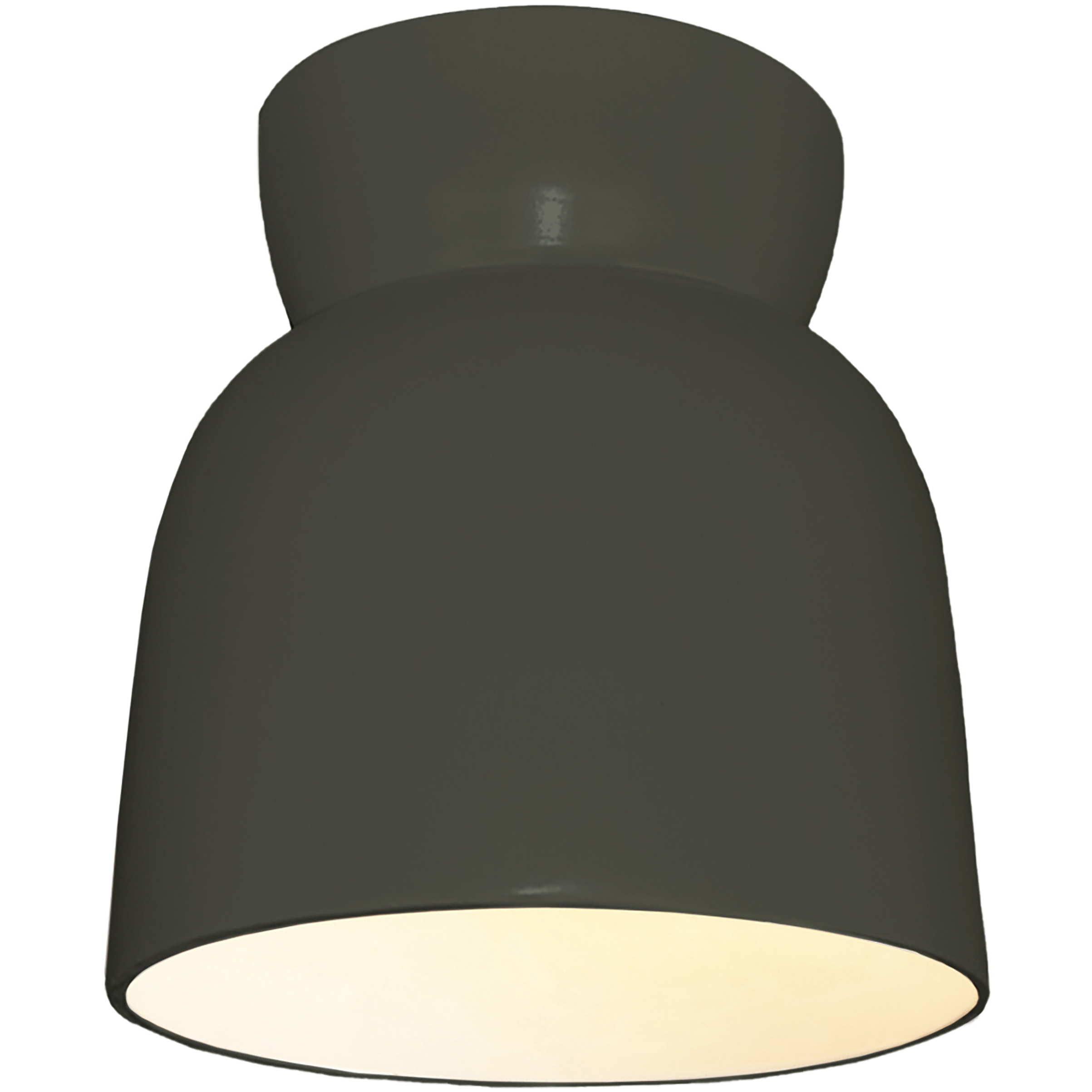 Radiance Collection 1 Light 7.5 inch Pewter Green Outdoor Flush Mount in Dedicated LED