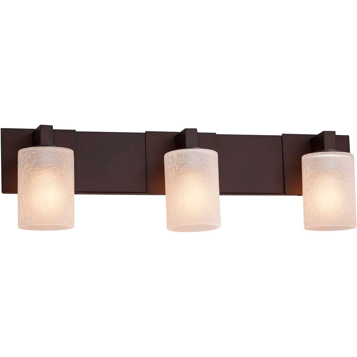 Fusion LED 27 inch Antique Brass Bath Bar Wall Light in 2100 Lm LED, Rectangle, Seeded Fusion
