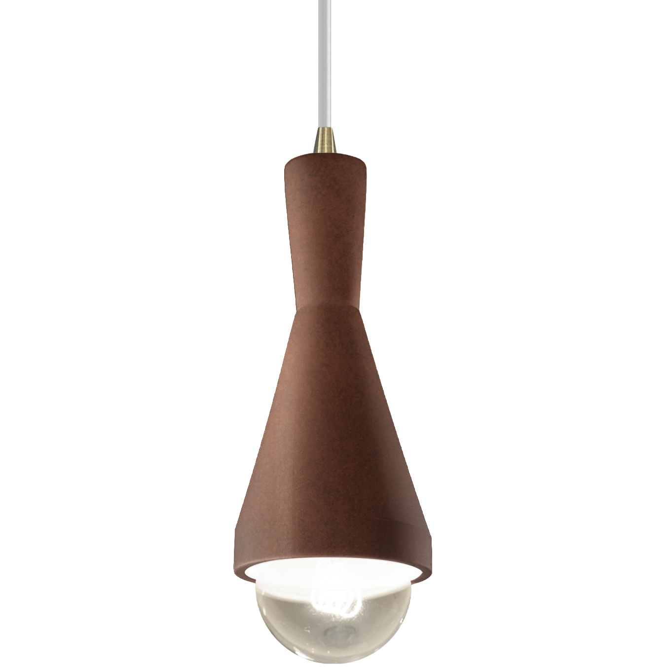 Radiance Collection - Erlen 1 Light 4.75 inch Antique Copper and Antique Brass Pendant Ceiling Light in Replaceable Bulb, White, Form+Finish+Function